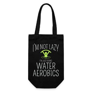 Wassergymnastik Wassergymnastik Aquafitness Aqua Exercise - Geschenkbeutel für Flaschen - Schwarz - Vorne