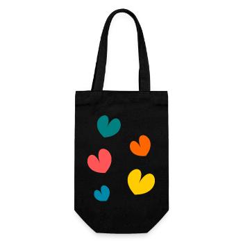 SAINT VALENTINE. bachelorette party. I LOVE YOU. I LOVE YOU. LOVE - Gift Bag for Bottles - black - Front