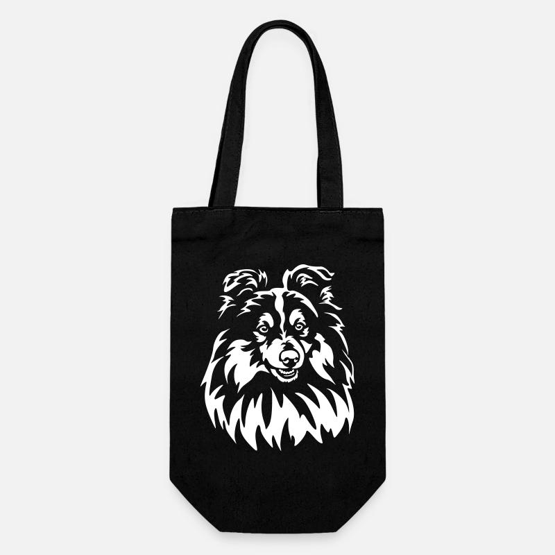 Sheltie Head « Black Edition » - Sac à bouteille - noir