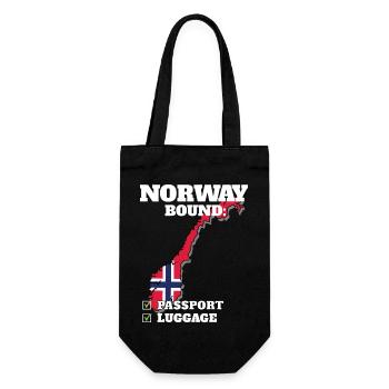 Norway Bound Country Travel Norwegian Flag - Geschenkbeutel für Flaschen - Schwarz - Vorne