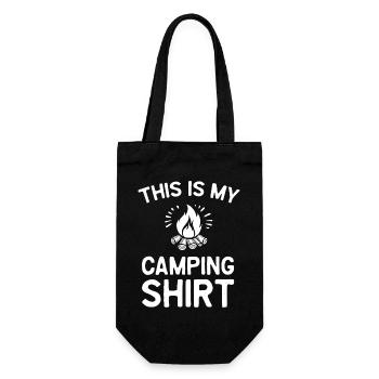 Ceci est ma chemise de camping - Sac à bouteille - noir - Devant
