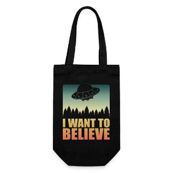 I Want To Believe Aliens UFO Roswell - Gift Bag for Bottles - black - Front