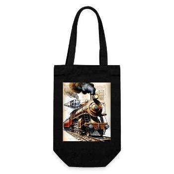 Train #1 - Gift Bag for Bottles - black - Front