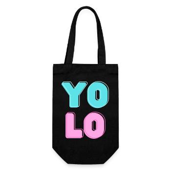 Cool Candy YOLO Design - Gift Bag for Bottles - black - Front