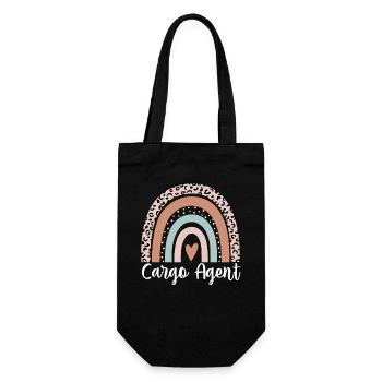Agent de fret Léopard arc-en-ciel Agent de fret drôle - Sac à bouteille - noir - Devant