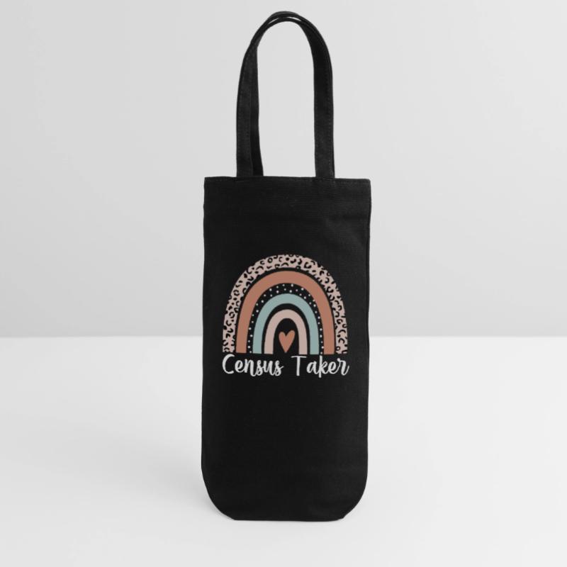Census Taker Rainbow Leopard Funny Census Taker Gift Bag for Bottles
