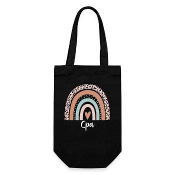 Cpa Rainbow Leopard Lustige Cpa-Anerkennung - Geschenkbeutel für Flaschen - Schwarz - Vorne