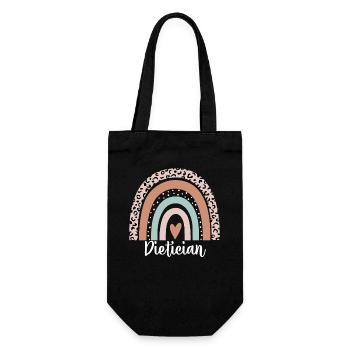 Dietician Rainbow Leopard Funny Dietician - Gift Bag for Bottles - black - Front