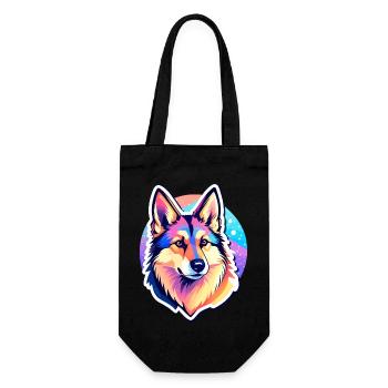 Illustration de berger allemand - Sac à bouteille - noir - Devant