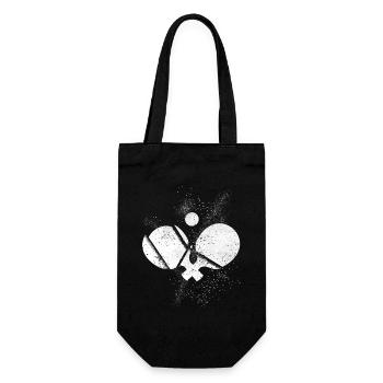 Tennis de table, raquette de tennis de table, balle de tennis de table - Sac à bouteille - noir - Devant