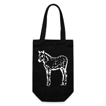 cheval blanc cheval blanc t-shirt cadeau cavalier - Sac à bouteille - noir - Devant