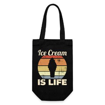 Eiscreme ist Leben - Gift Bag for Bottles - black - Front