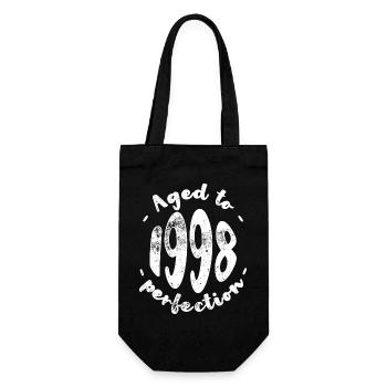 Gealtert bis 1998 Perfektion - Geschenkbeutel für Flaschen - Schwarz - Vorne