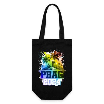 Prague 2024 Vacances Palmiers Colorés - Sac à bouteille - noir - Devant