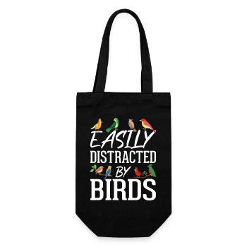 Facilement distrait par les oiseaux - Sac à bouteille - noir - Devant