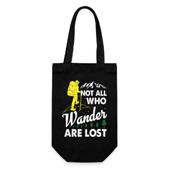Tous ceux qui errent ne sont pas perdus - T-shirt de randonnée - Sac à bouteille - noir - Devant