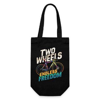 Endless Freedom Two Wheels Bicycle Design - Gift Bag for Bottles - black - Front