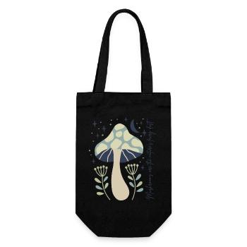 Pilze sind der Feenstaub der Natur. - Geschenkbeutel für Flaschen - Schwarz - Vorne