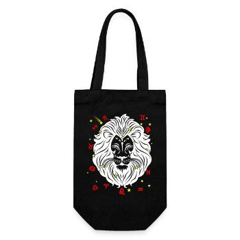 Lion color - Gift Bag for Bottles - black - Front
