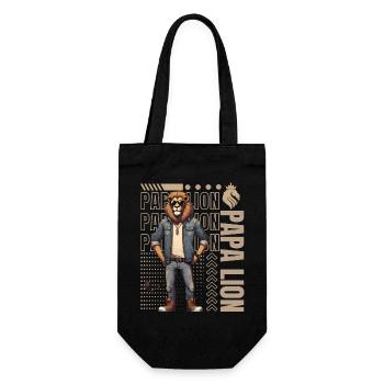 Papa Lion - Gift Bag for Bottles - black - Front