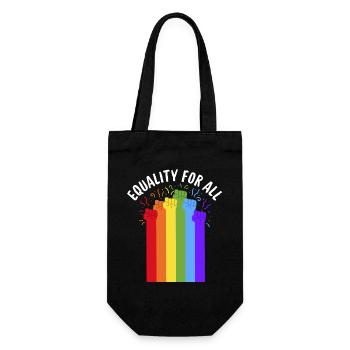 Equality for all - Gift Bag for Bottles - black - Front