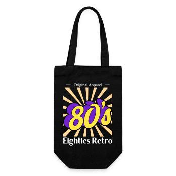 Black and Blue Retro 80 s T Shirt - Sac à bouteille - noir - Devant