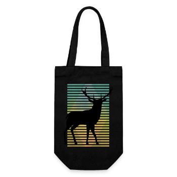 Deer - Gift Bag for Bottles - black - Front