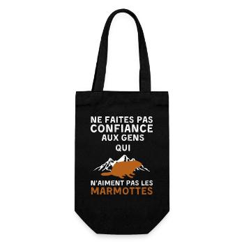 Marmottes - Sac à bouteille - noir - Devant