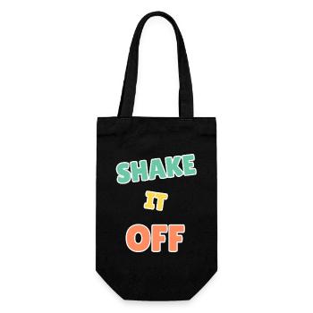 Lebendiges Shake It Off Motivationsdesign - Geschenkbeutel für Flaschen - Schwarz - Vorne