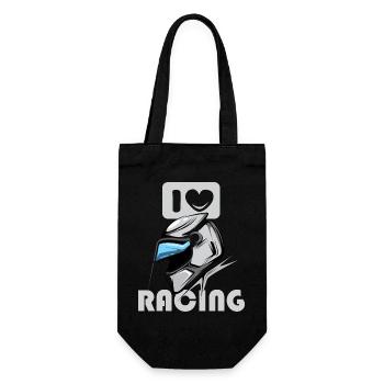 I Love Racing Racing Motorcycle Car Icon - Gift Bag for Bottles - black - Front