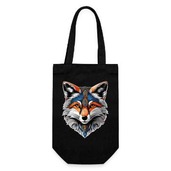 La tête d'un beau renard - Sac à bouteille - noir - Devant