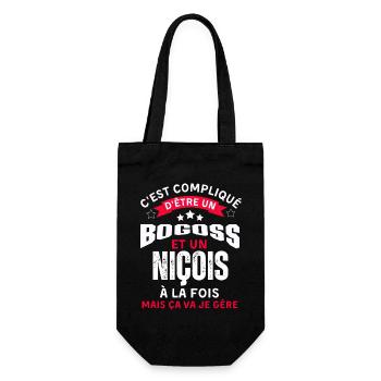 Habitants de Nice - Sac à bouteille - noir - Devant