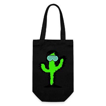 DJ Cactus Desert Plant Cacti Spines Party Fun - Gift Bag for Bottles - black - Front