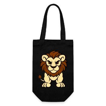 Lion Bande Dessinée Animal - Sac à bouteille - noir - Devant