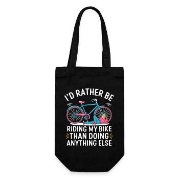 Cycliste Illustration T-Shirt Design - Sac à bouteille - noir - Devant