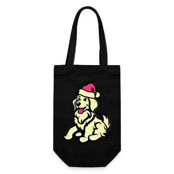 Chien Bande Dessinée Animal Noël - Sac à bouteille - noir - Devant