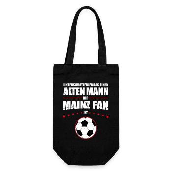 Alter Mann - Mainz Fan | Retro Vintage Design - Geschenkbeutel für Flaschen - Schwarz - Vorne