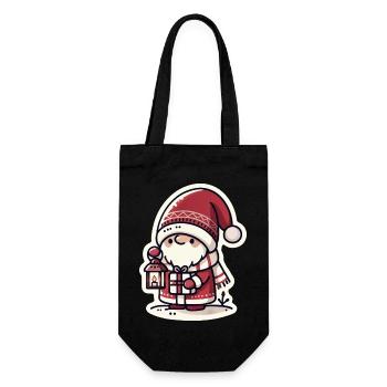 Weihnachtswichtel aus Dänemark - Geschenkbeutel für Flaschen - Schwarz - Vorne