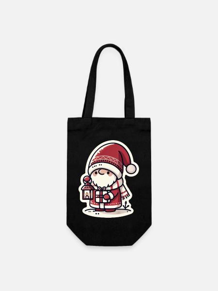 Weihnachtswichtel aus Dänemark - Geschenkbeutel für Flaschen - Schwarz