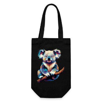 Koala - Geschenkbeutel für Flaschen - Schwarz - Vorne