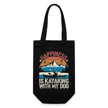 Fun for dog lovers on the water - Gift Bag for Bottles - black - Front