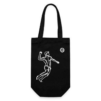 Croquis de beach-volley - Sac à bouteille - noir - Devant