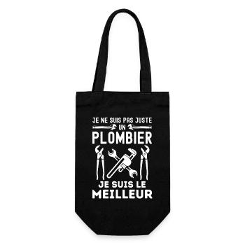 Je suis le meilleur plombier - Sac à bouteille - noir - Devant