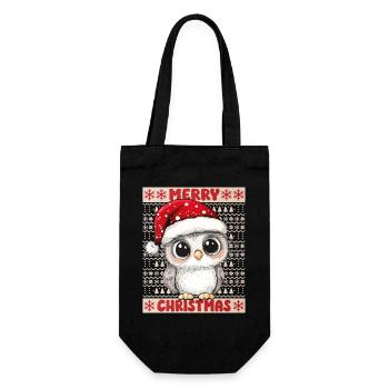 Owl Ugly Christmas Christmas Xmas Cute Cute - Gift Bag for Bottles - black - Front