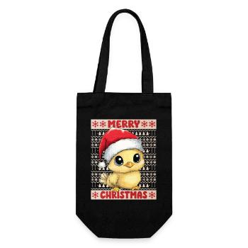 Poulet poussin moche Noël Noël mignon - Sac à bouteille - noir - Devant