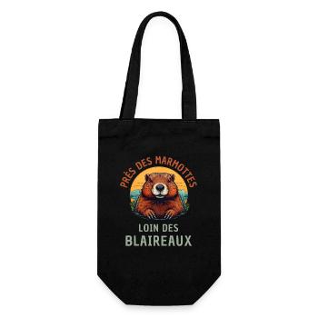 Humour marmotte randonnée Rando nature - Sac à bouteille - noir - Devant