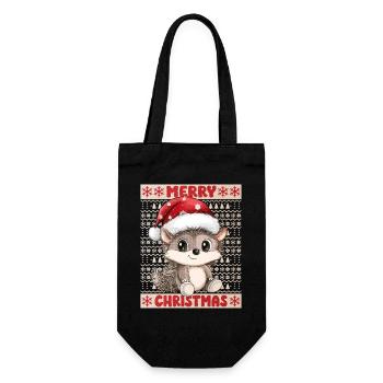 hérisson moche Noël Noël Noël mignon mignon - Sac à bouteille - noir - Devant