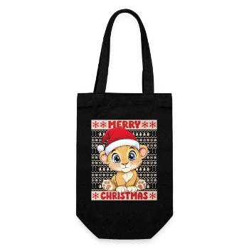 Lion Moche Noël Noël Mignon Mignon - Sac à bouteille - noir - Devant