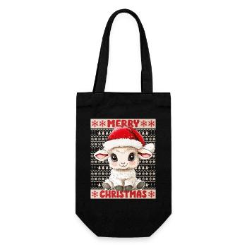 Mouton Agneau Moche Noël Noël Doux - Sac à bouteille - noir - Devant