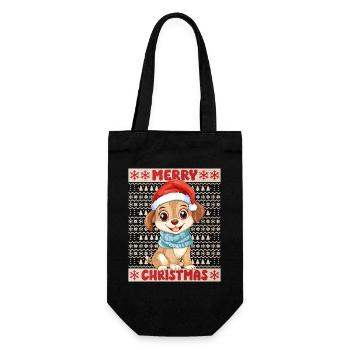 Dog Ugly Christmas Christmas Xmas Cute Cute - Gift Bag for Bottles - black - Front